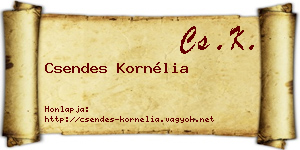 Csendes Kornélia névjegykártya