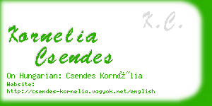 kornelia csendes business card